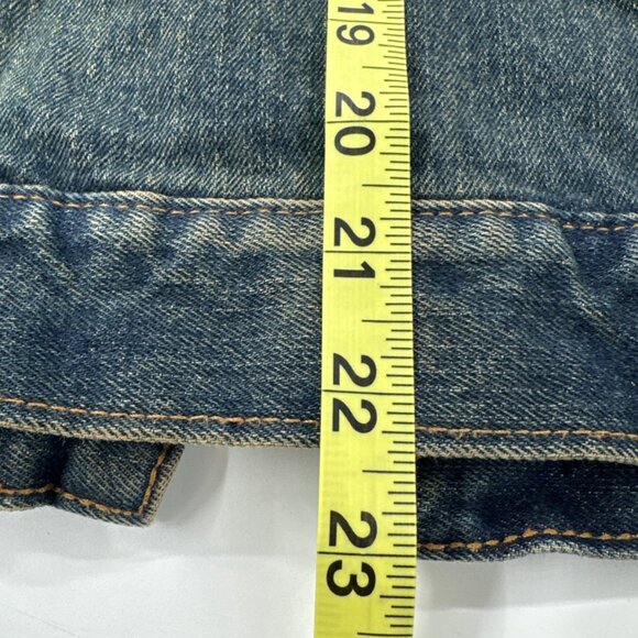 Gap Sherpa Denim Jacket Womens Medium Lined Blue Jean Trucker Cowgirl Distressed - Picture 7 of 16